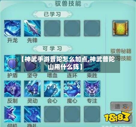 【神武手游普陀怎么加点,神武普陀山用什么阵】-第2张图片
